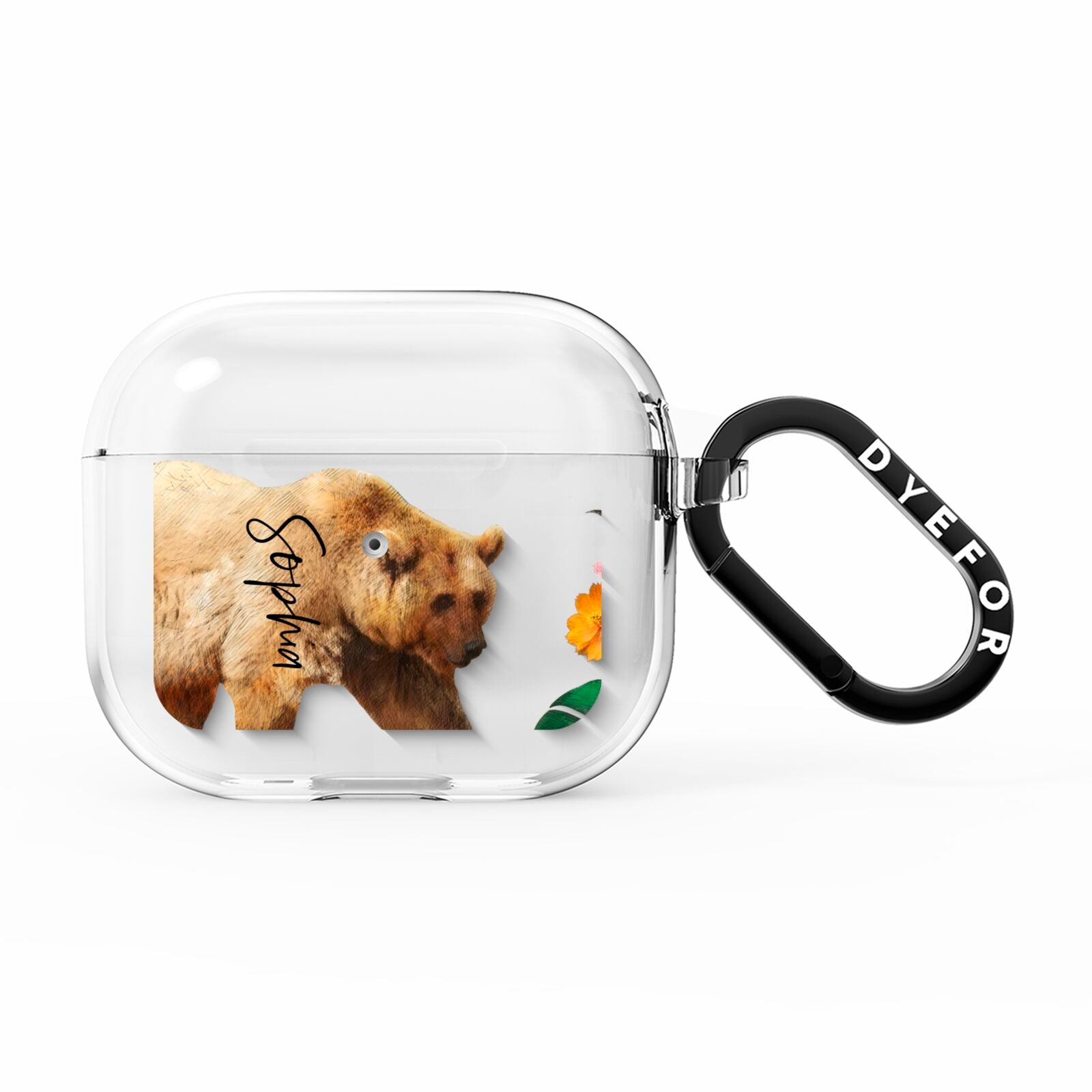 Personalised Bear AirPods Clear Case 3rd Gen