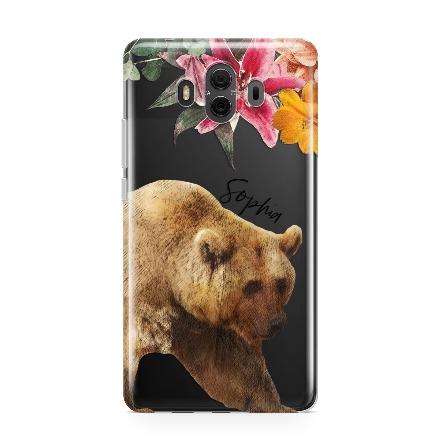 Personalised Bear Huawei Mate 10 Protective Phone Case