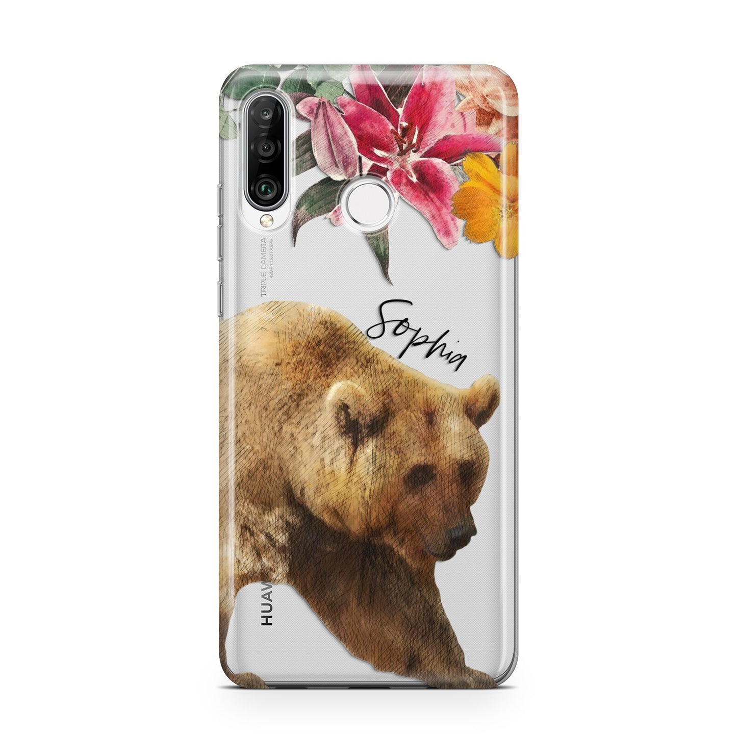 Personalised Bear Huawei P30 Lite Phone Case