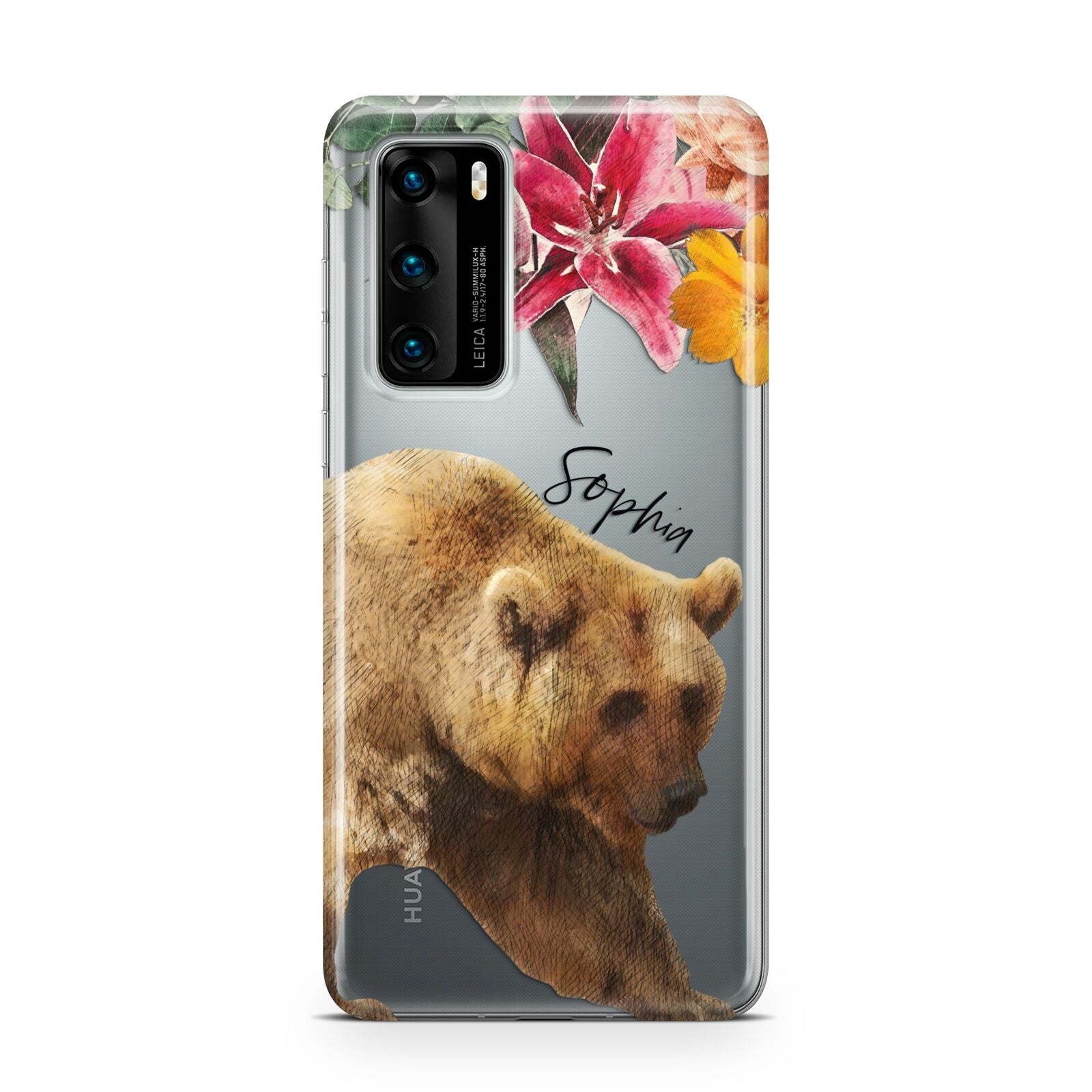 Personalised Bear Huawei P40 Phone Case