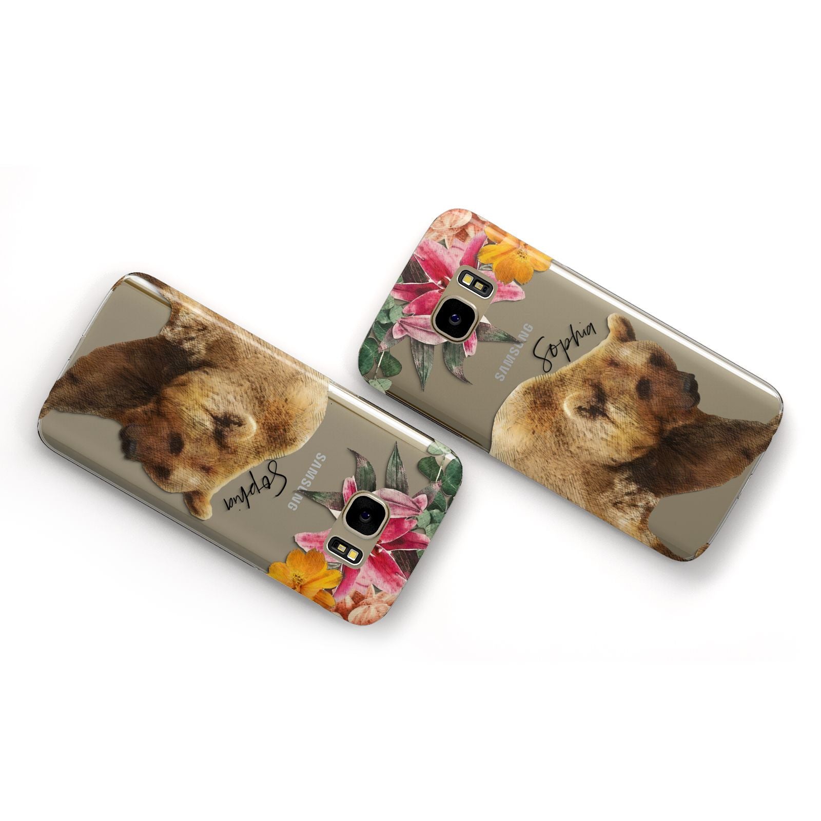 Personalised Bear Samsung Galaxy Case Flat Overview