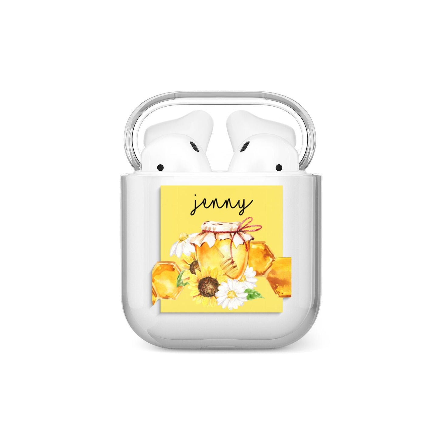 Personalised Bees Honeycomb AirPods Case