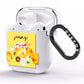 Personalised Bees Honeycomb AirPods Clear Case Side Image