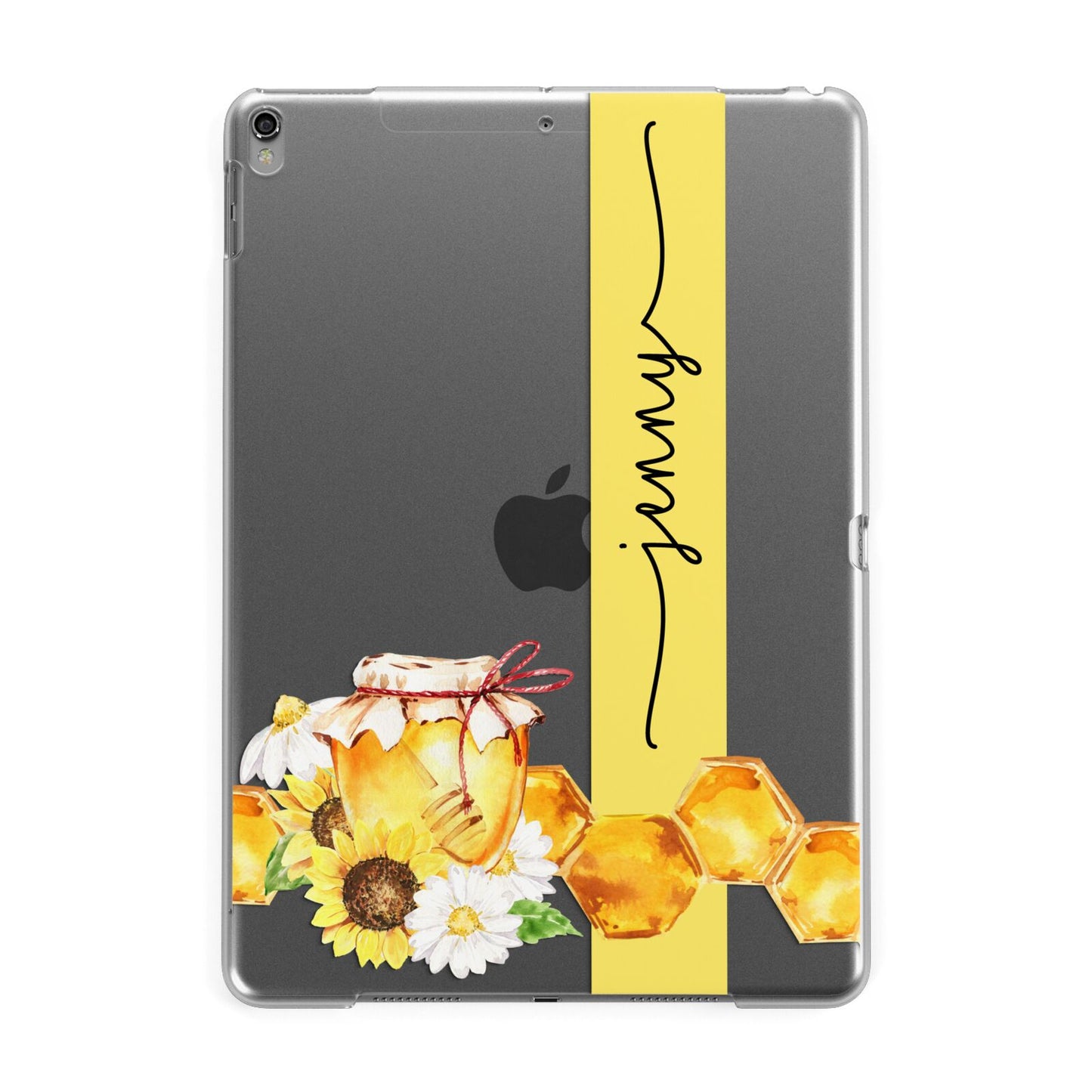 Personalised Bees Honeycomb Apple iPad Grey Case