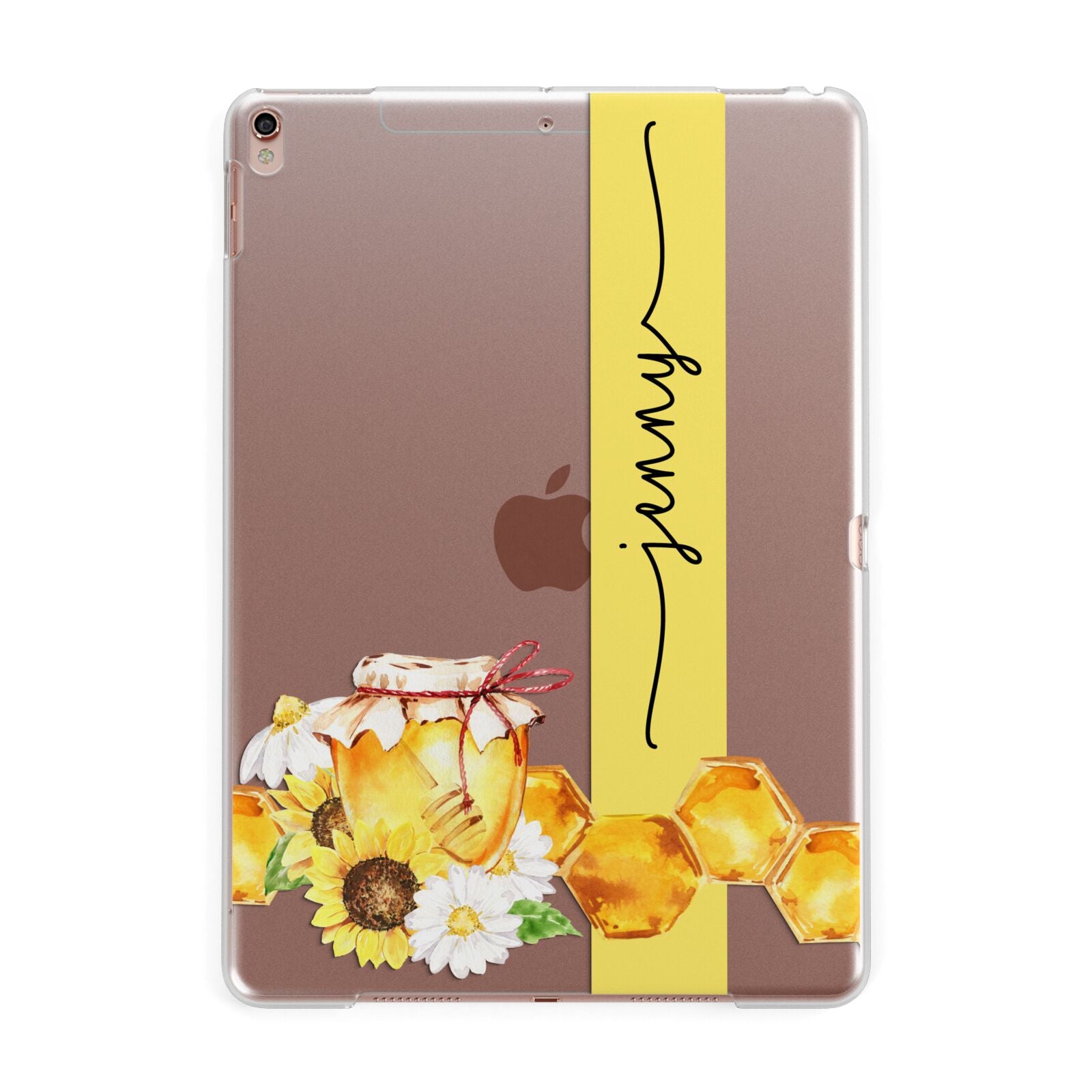 Personalised Bees Honeycomb Apple iPad Rose Gold Case