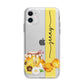 Personalised Bees Honeycomb Apple iPhone 11 in White with Bumper Case