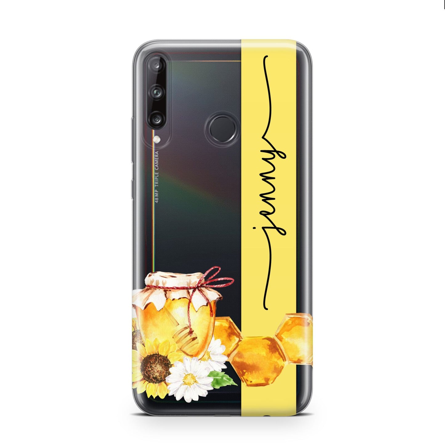 Personalised Bees Honeycomb Huawei P40 Lite E Phone Case