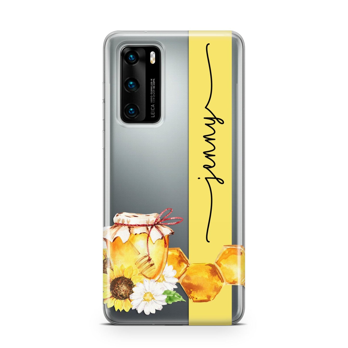 Personalised Bees Honeycomb Huawei P40 Phone Case