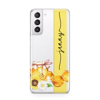 Personalised Bees Honeycomb Samsung S21 Case