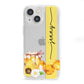 Personalised Bees Honeycomb iPhone 13 Mini Clear Bumper Case