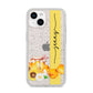 Personalised Bees Honeycomb iPhone 14 Glitter Tough Case Starlight