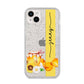 Personalised Bees Honeycomb iPhone 14 Plus Glitter Tough Case Starlight