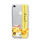 Personalised Bees Honeycomb iPhone 7 Bumper Case on Silver iPhone