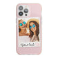 Personalised Best Friend Photo iPhone 13 Pro Max TPU Impact Case with Pink Edges