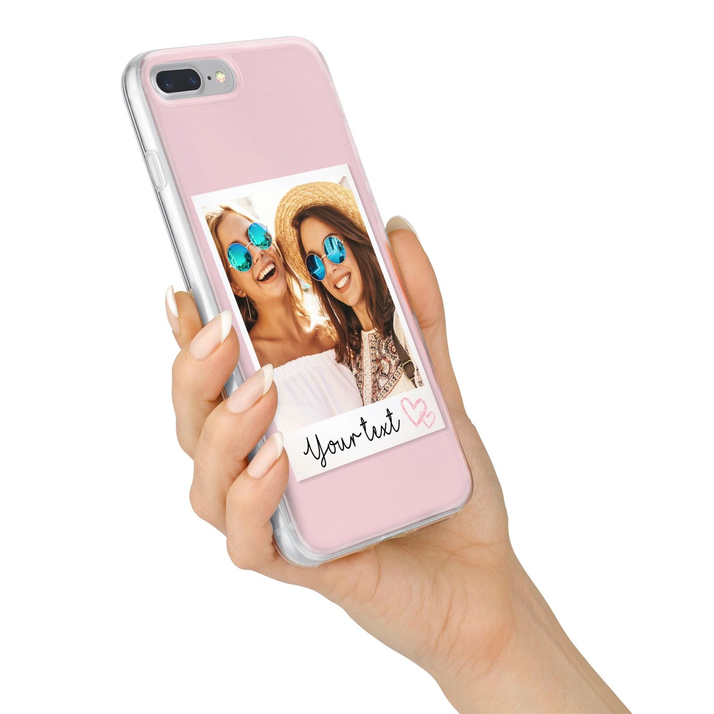 Personalised Best Friend Photo iPhone 7 Plus Bumper Case on Silver iPhone Alternative Image
