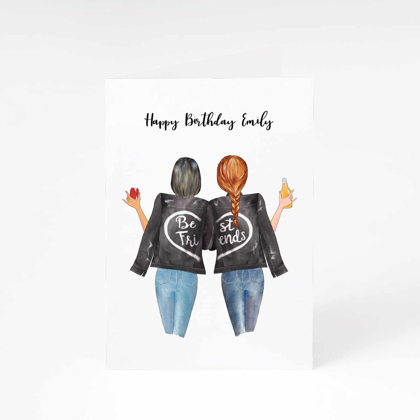 Personalised Best Friends Birthday A5 Greetings Card