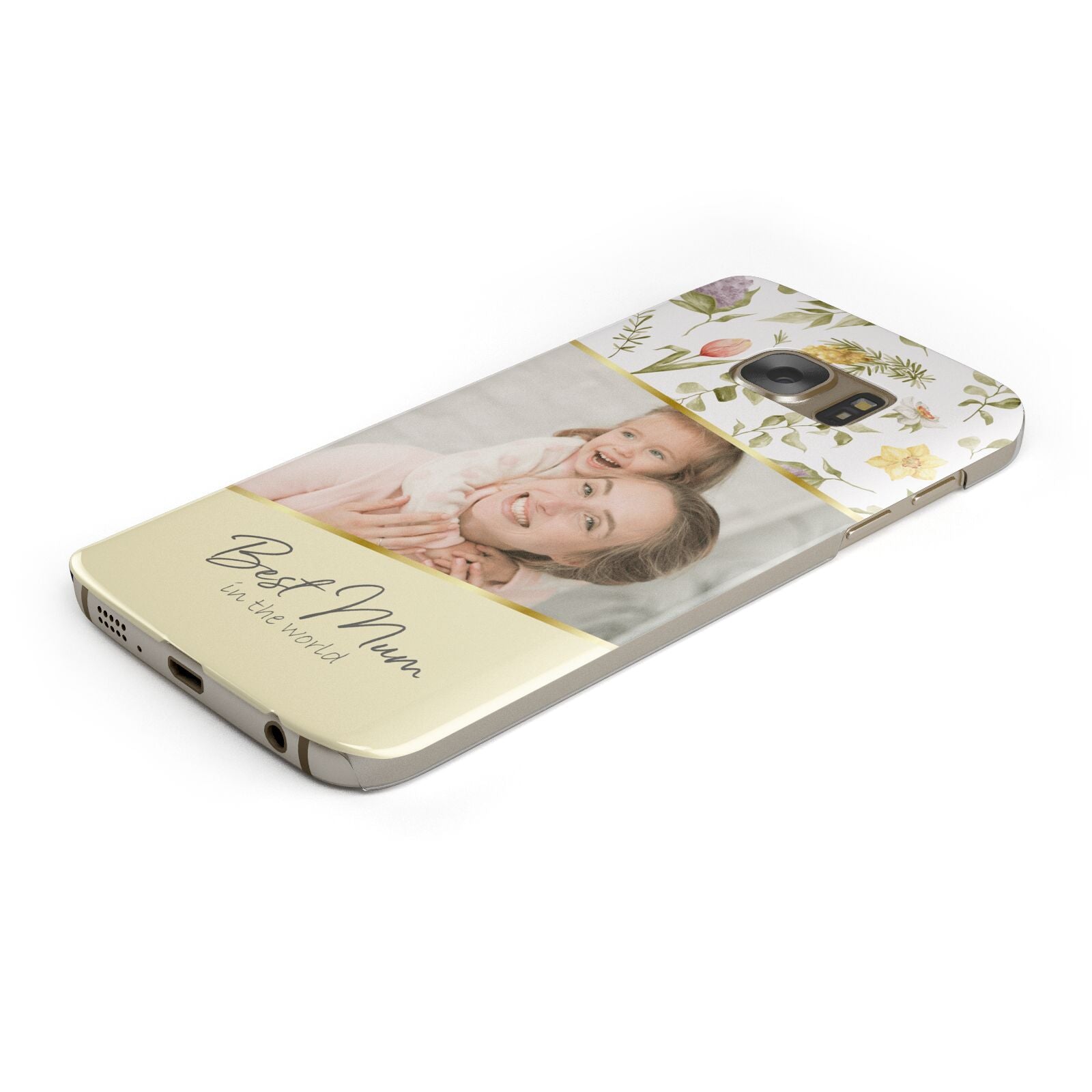 Personalised Best Mum Protective Samsung Galaxy Case Angled Image