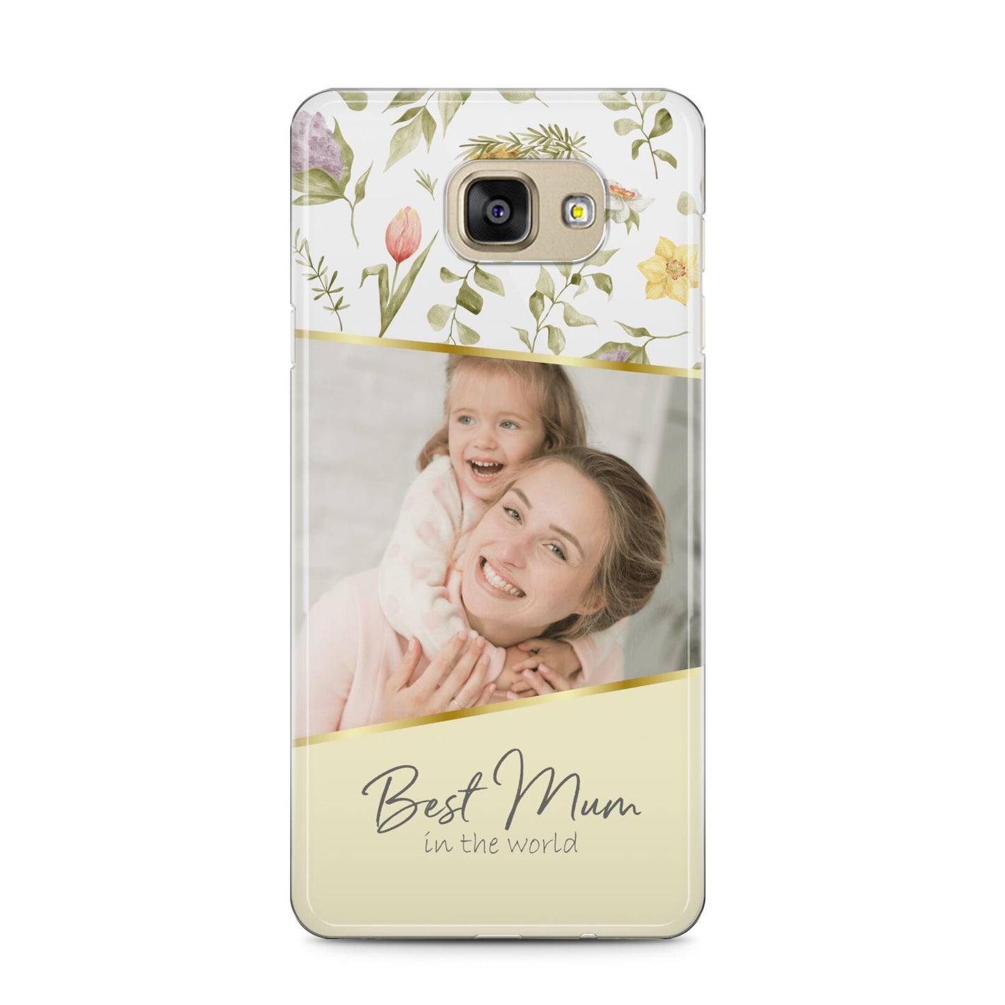 Personalised Best Mum Samsung Galaxy A5 2016 Case on gold phone