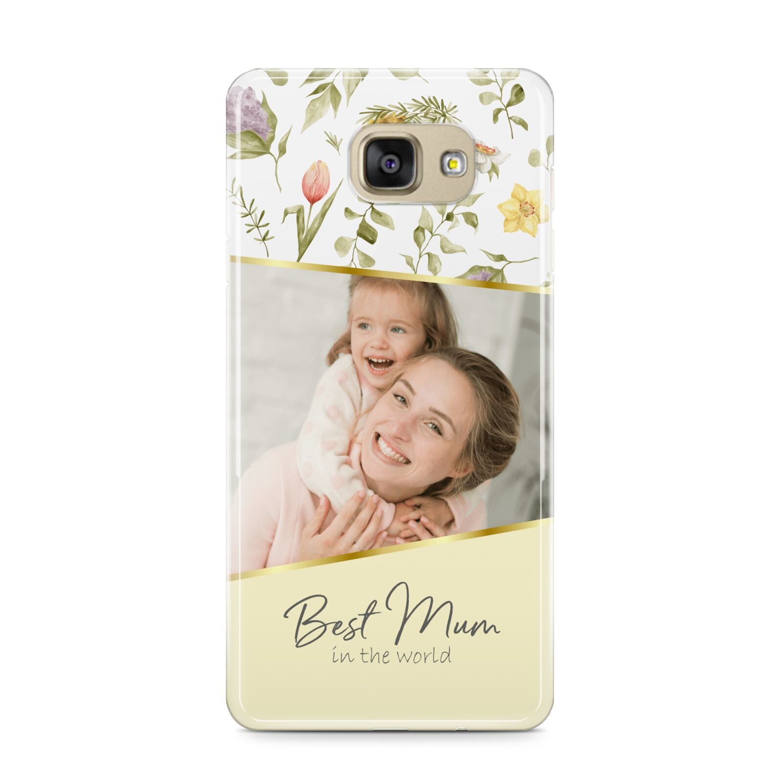 Personalised Best Mum Samsung Galaxy A9 2016 Case on gold phone