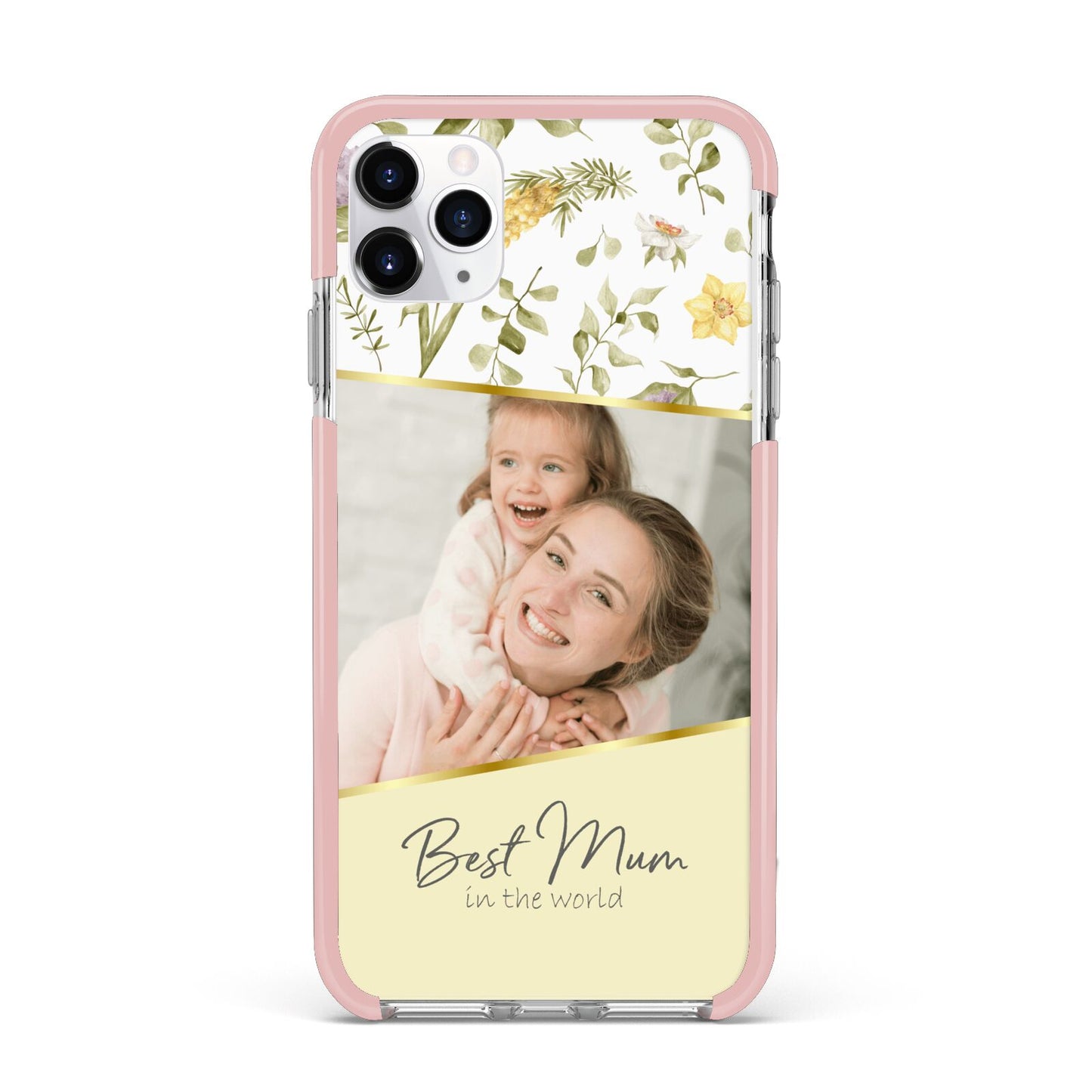 Personalised Best Mum iPhone 11 Pro Max Impact Pink Edge Case