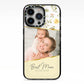 Personalised Best Mum iPhone 13 Pro Black Impact Case on Silver phone