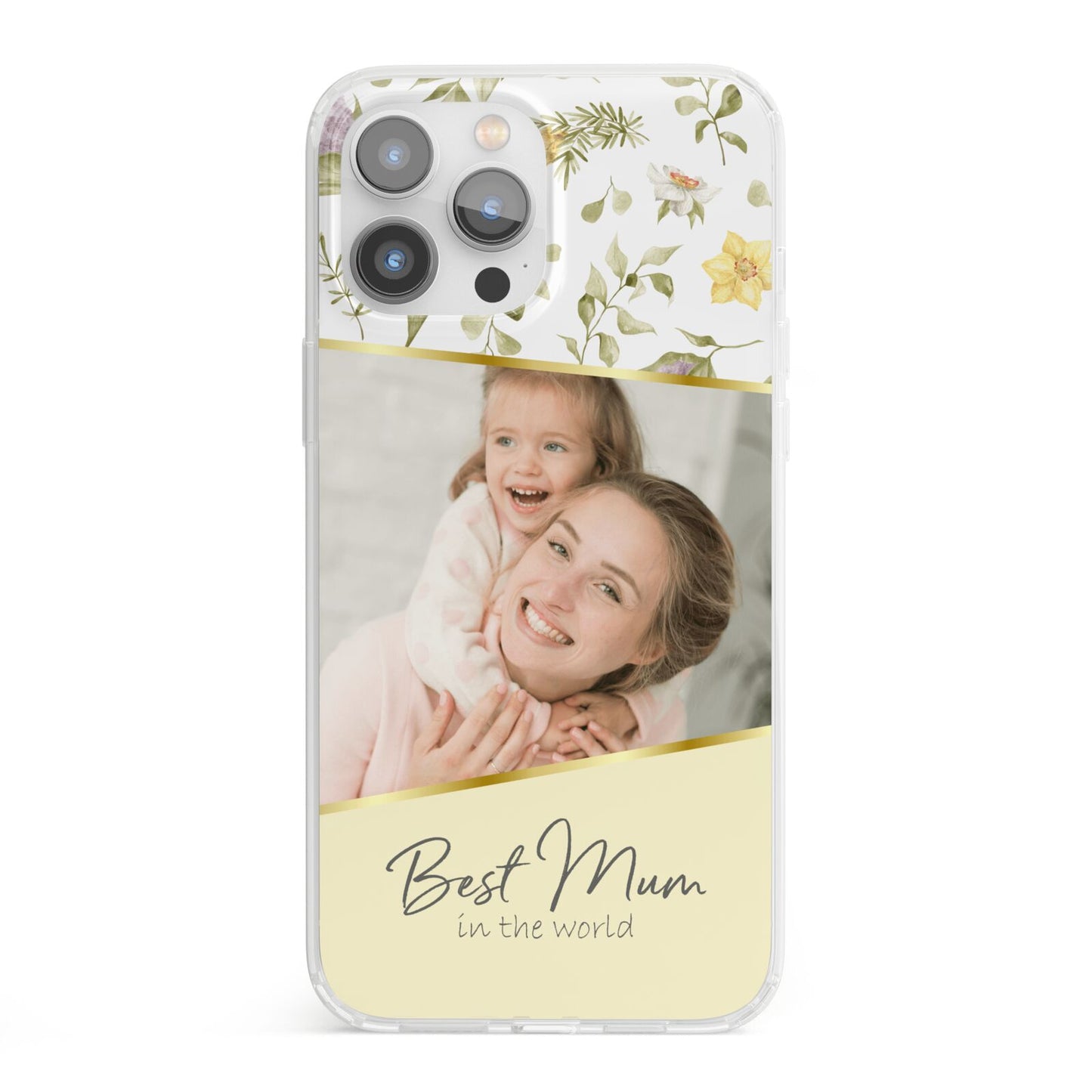 Personalised Best Mum iPhone 13 Pro Max Clear Bumper Case