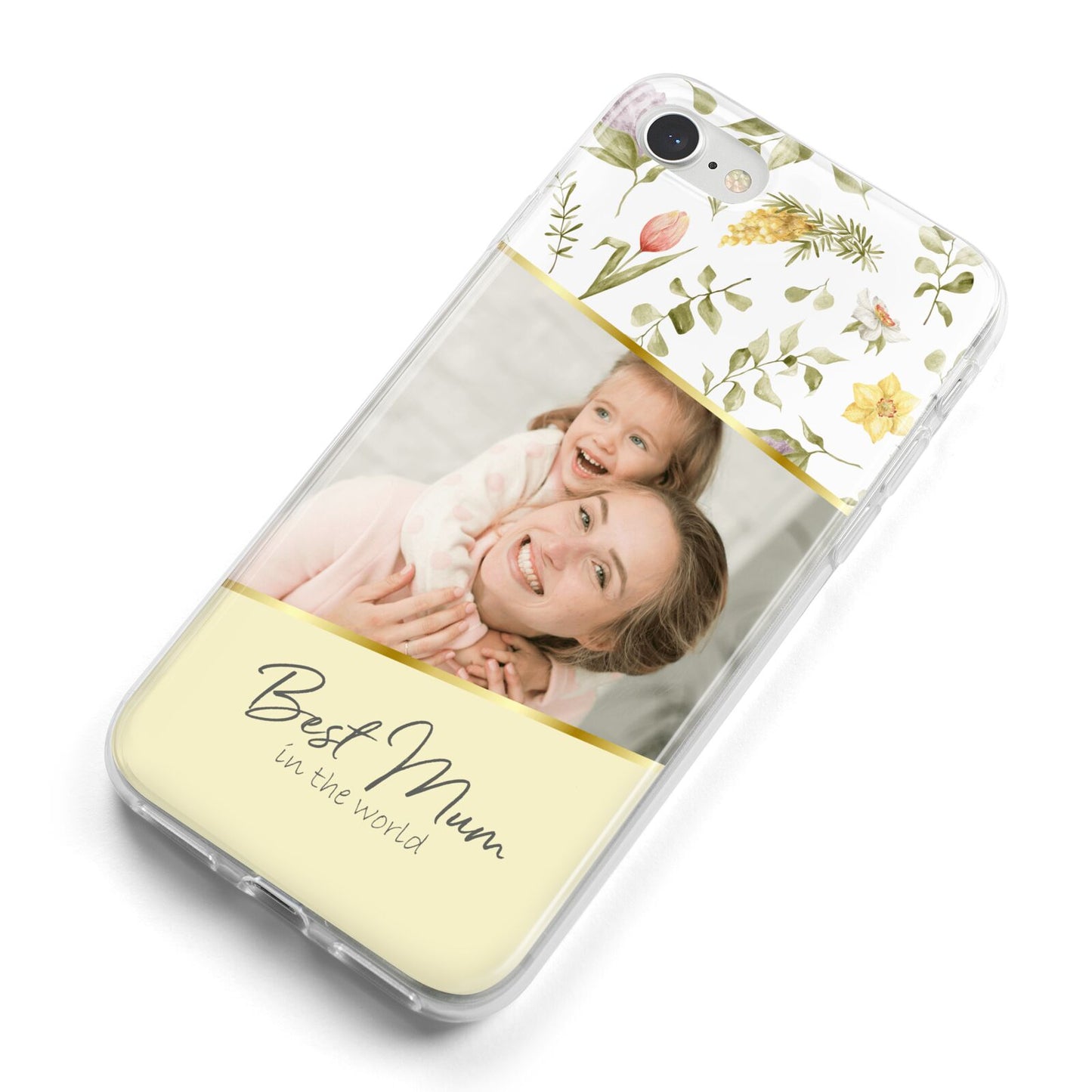 Personalised Best Mum iPhone 8 Bumper Case on Silver iPhone Alternative Image