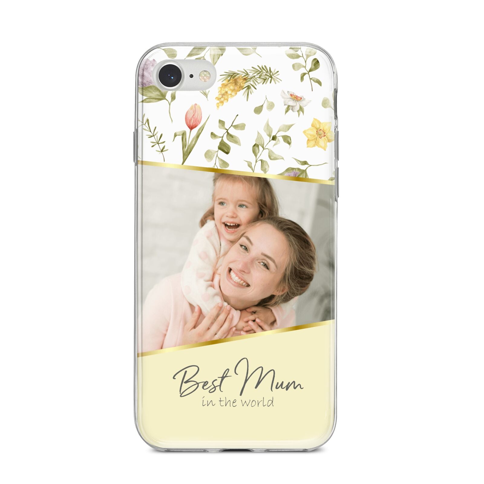 Personalised Best Mum iPhone 8 Bumper Case on Silver iPhone