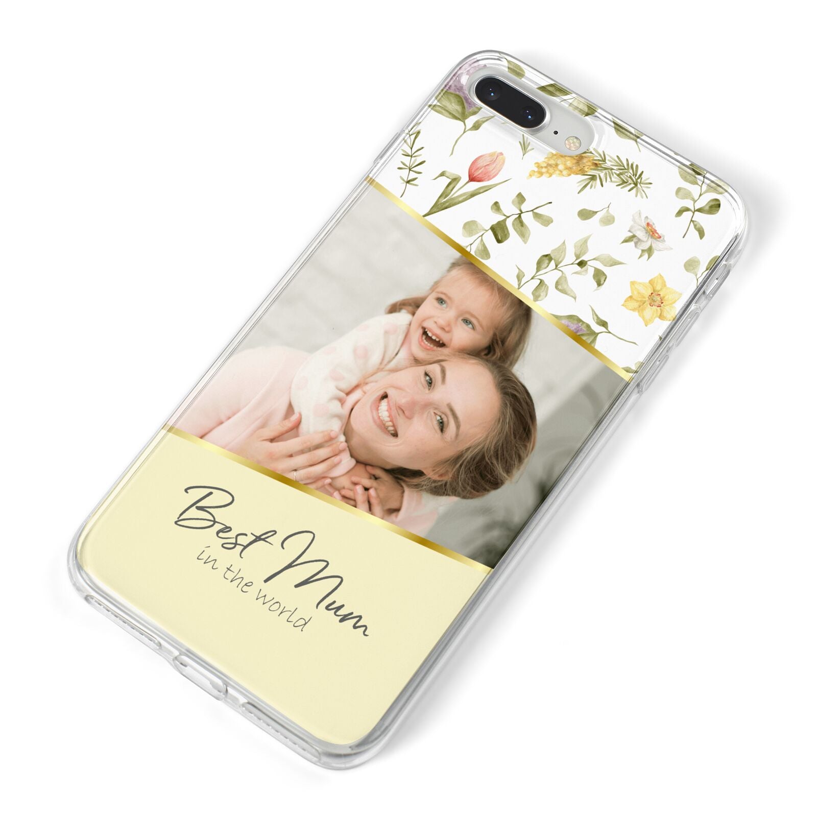 Personalised Best Mum iPhone 8 Plus Bumper Case on Silver iPhone Alternative Image