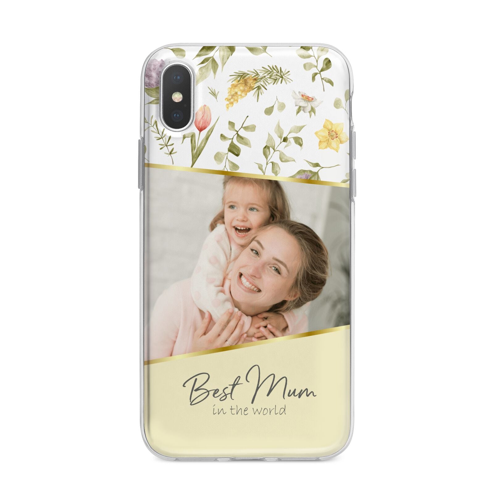 Personalised Best Mum iPhone X Bumper Case on Silver iPhone Alternative Image 1