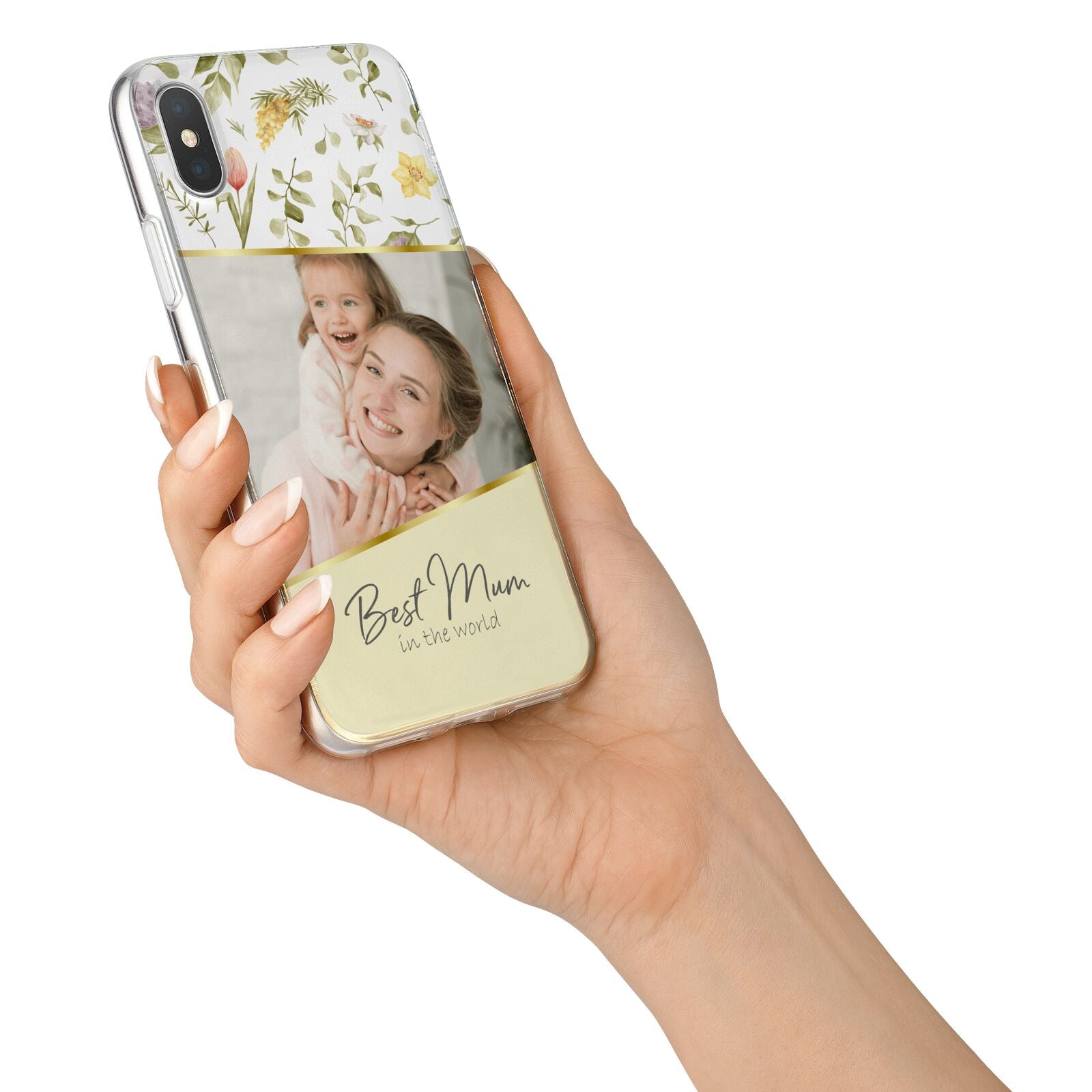 Personalised Best Mum iPhone X Bumper Case on Silver iPhone Alternative Image 2