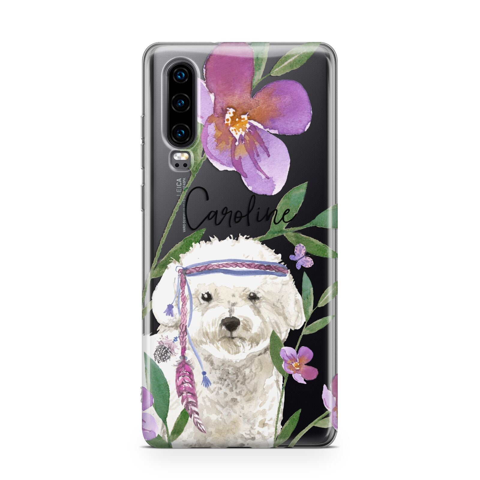 Personalised Bichon Frise Huawei P30 Phone Case