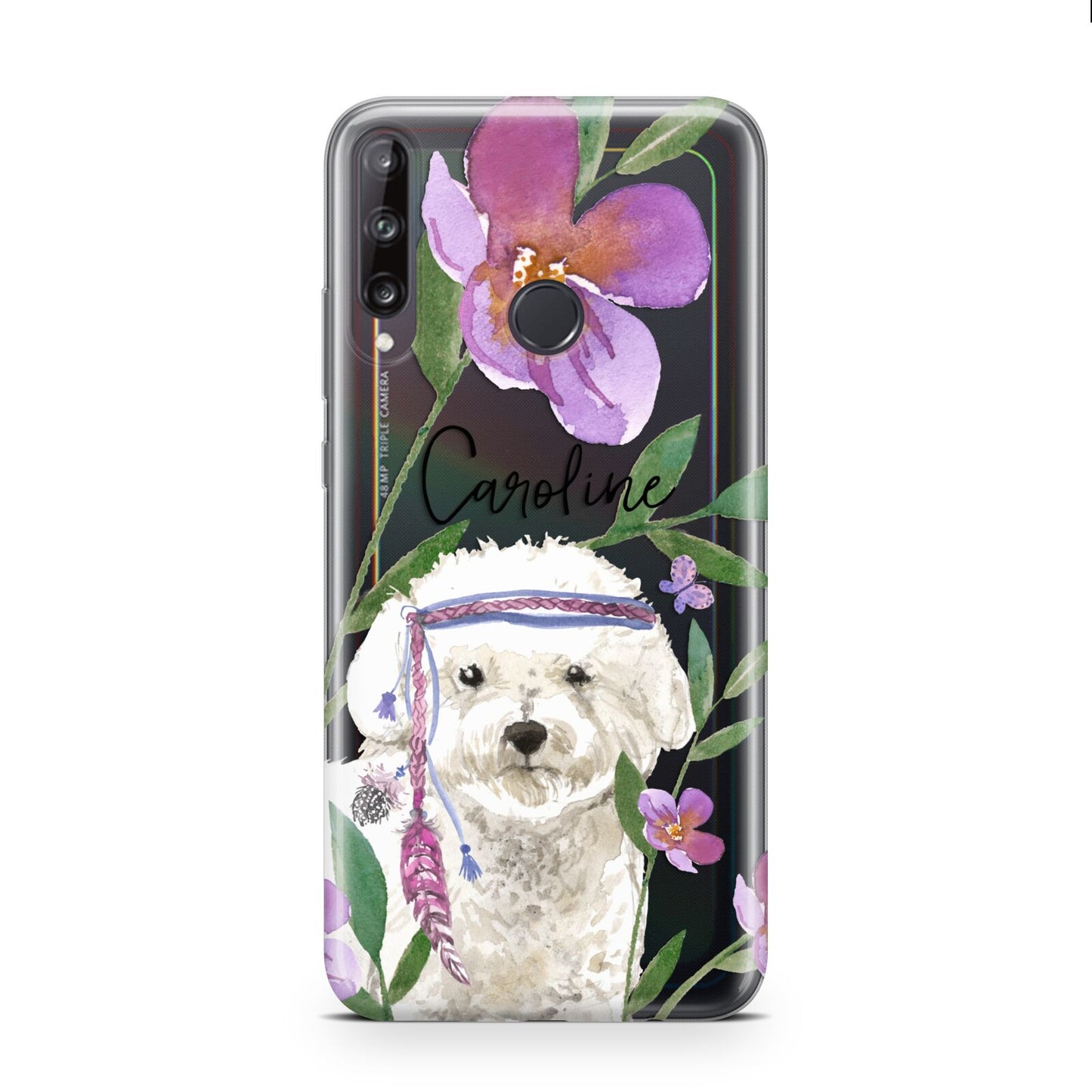 Personalised Bichon Frise Huawei P40 Lite E Phone Case