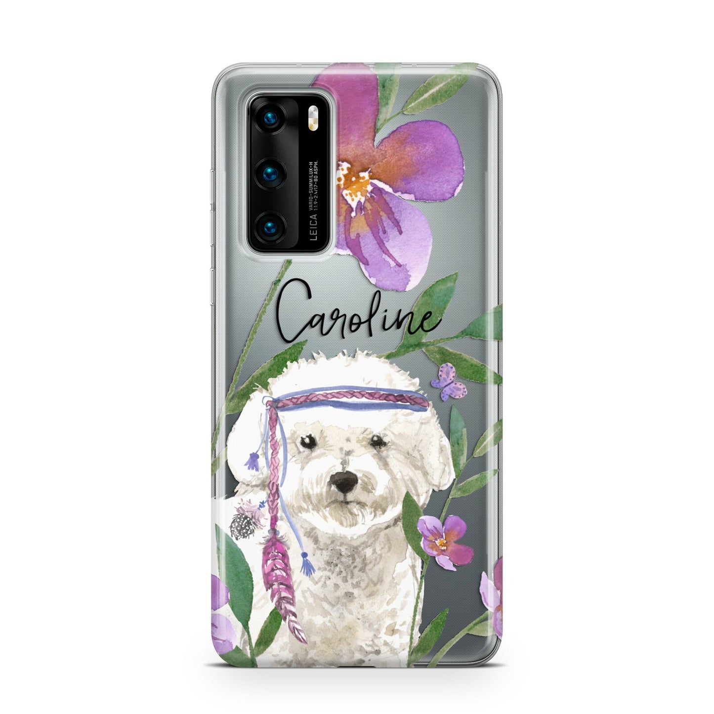 Personalised Bichon Frise Huawei P40 Phone Case