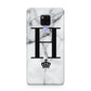 Personalised Big Initials Crown Marble Huawei Mate 20X Phone Case