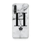 Personalised Big Initials Crown Marble Huawei P20 Pro Phone Case
