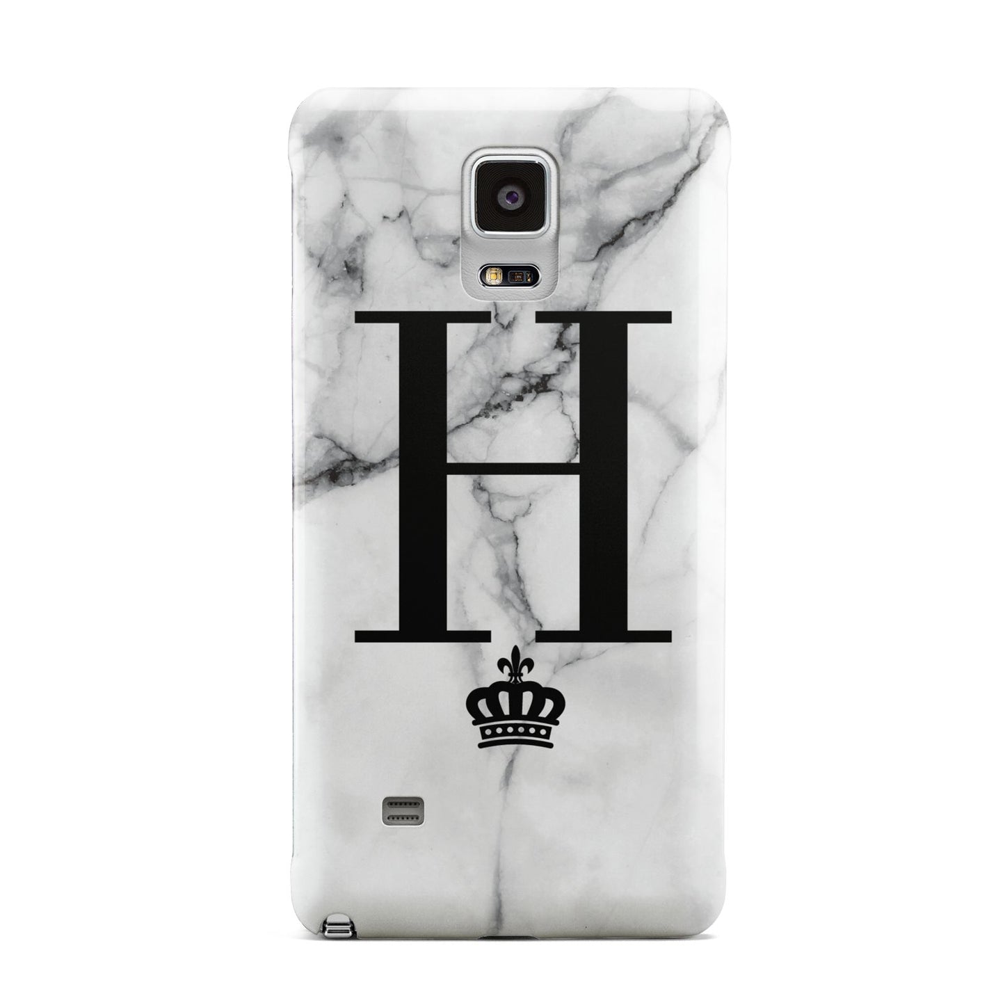 Personalised Big Initials Crown Marble Samsung Galaxy Note 4 Case