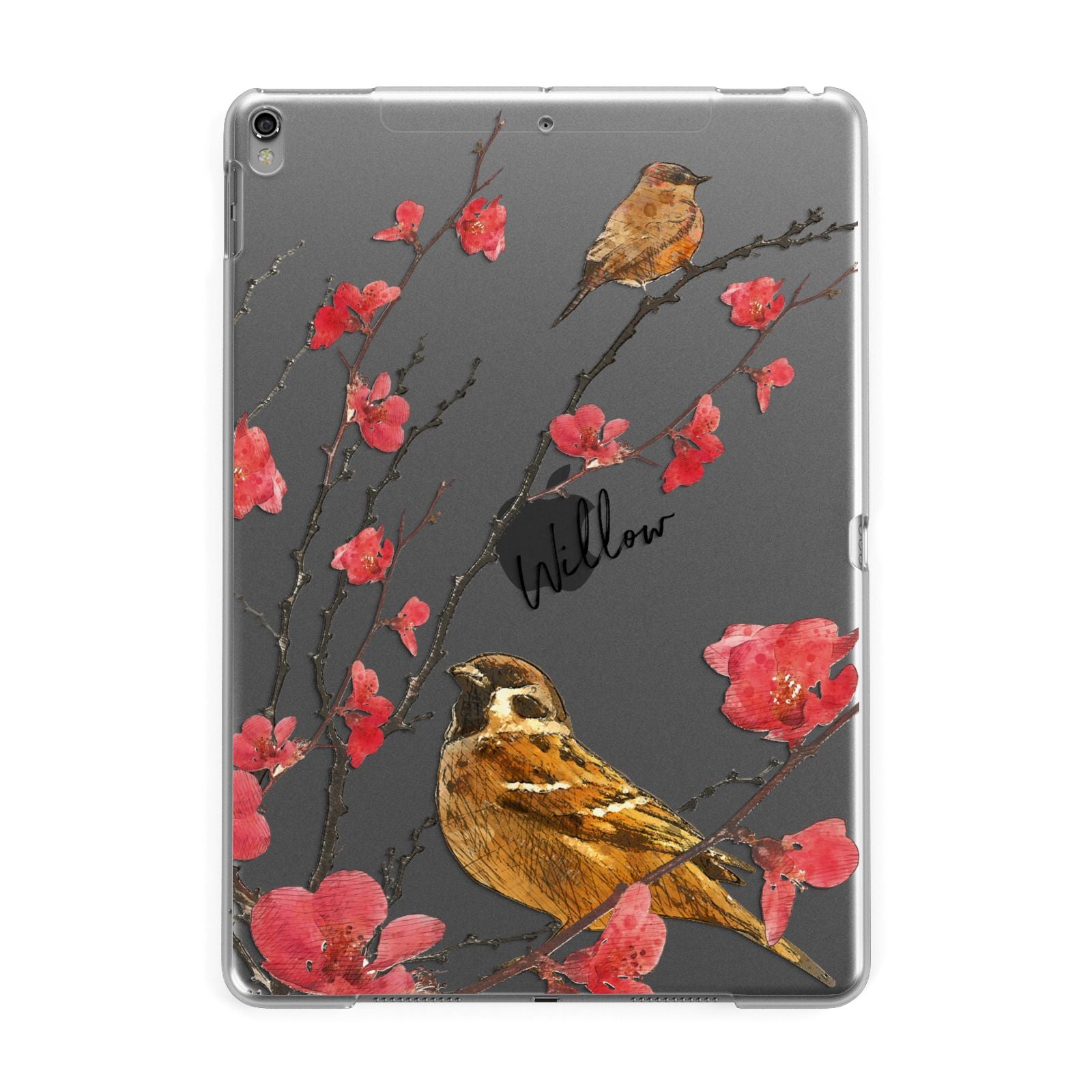 Personalised Birds Apple iPad Grey Case