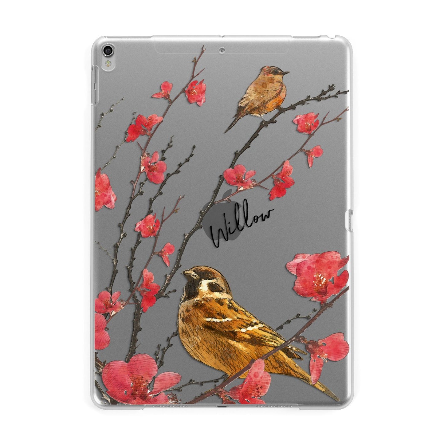 Personalised Birds Apple iPad Silver Case