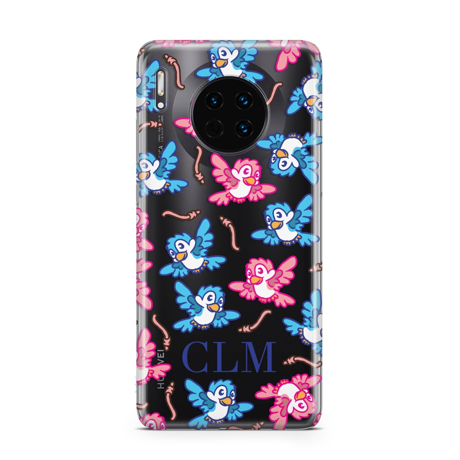 Personalised Birds Initials Clear Huawei Mate 30