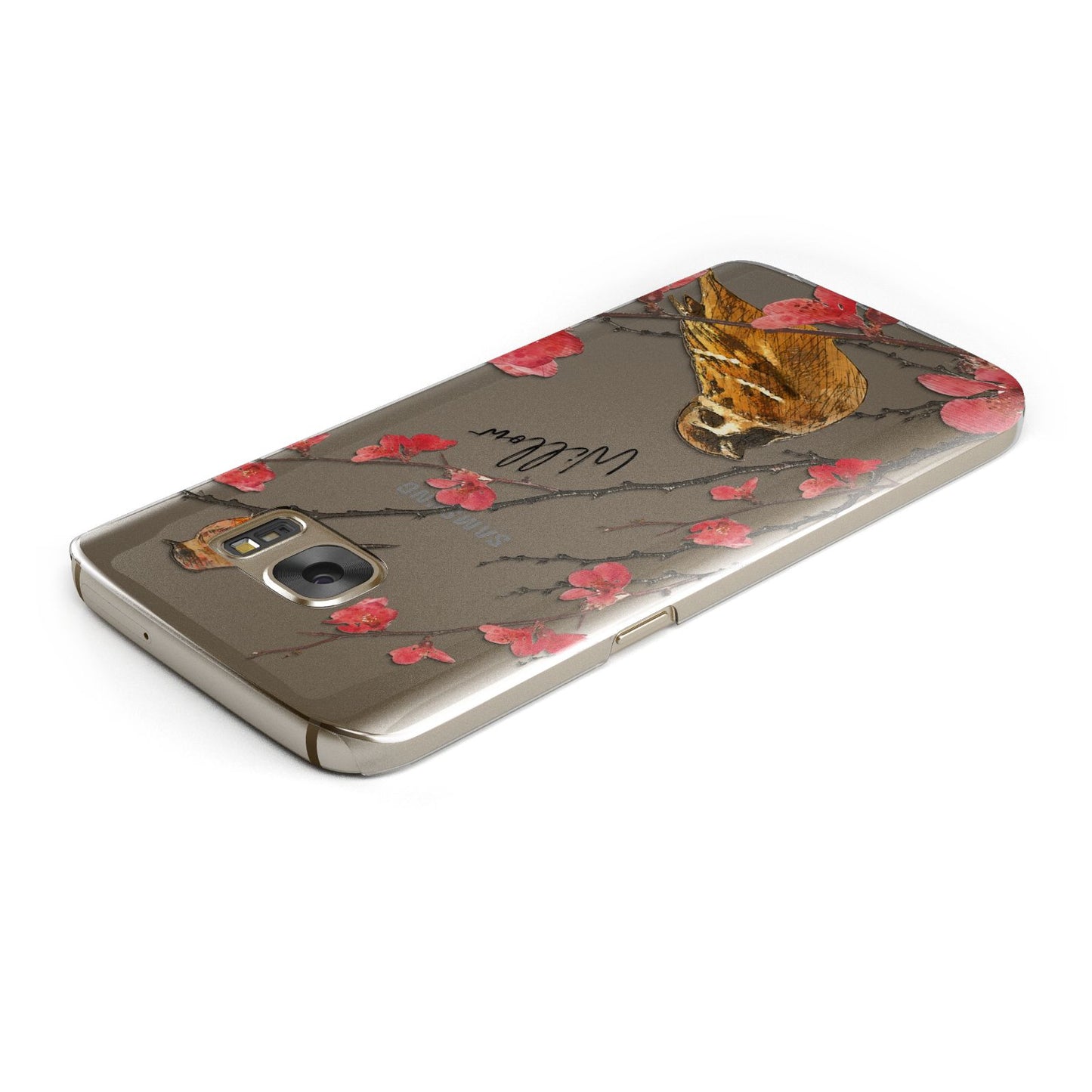 Personalised Birds Samsung Galaxy Case Top Cutout