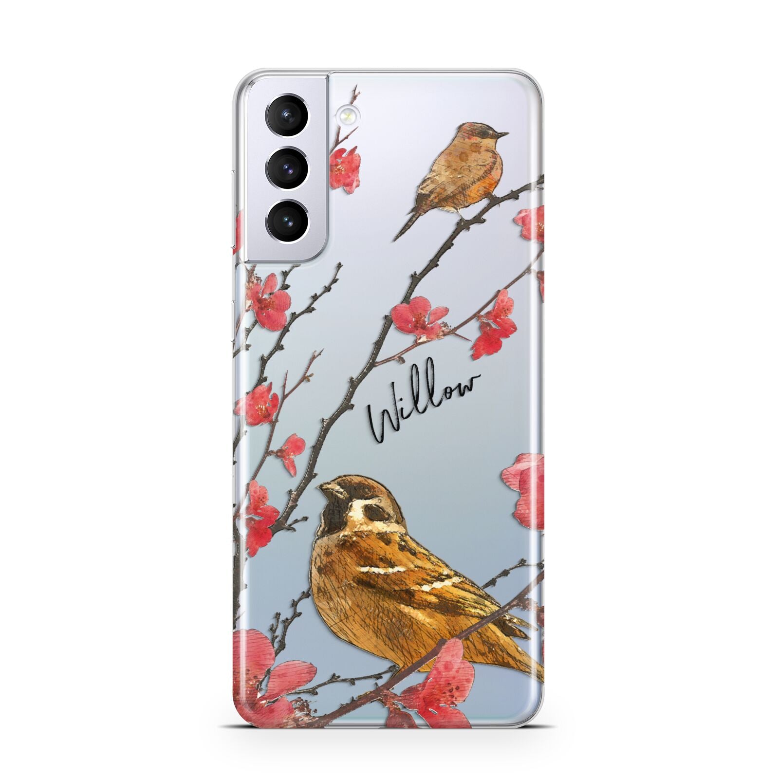 Personalised Birds Samsung S21 Plus Phone Case