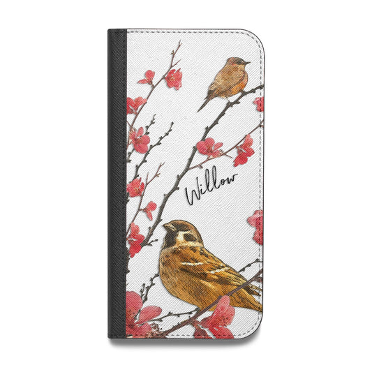 Personalised Birds Vegan Leather Flip iPhone Case