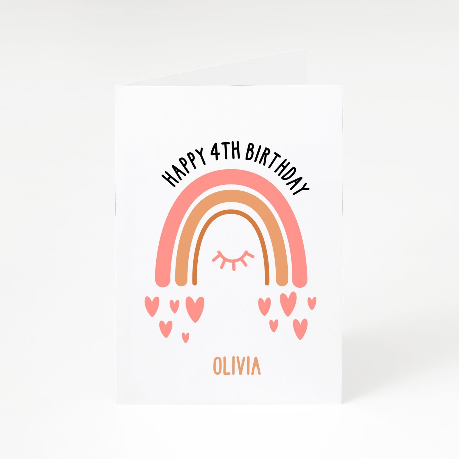 Personalised Birthday Abstract Rainbow A5 Greetings Card
