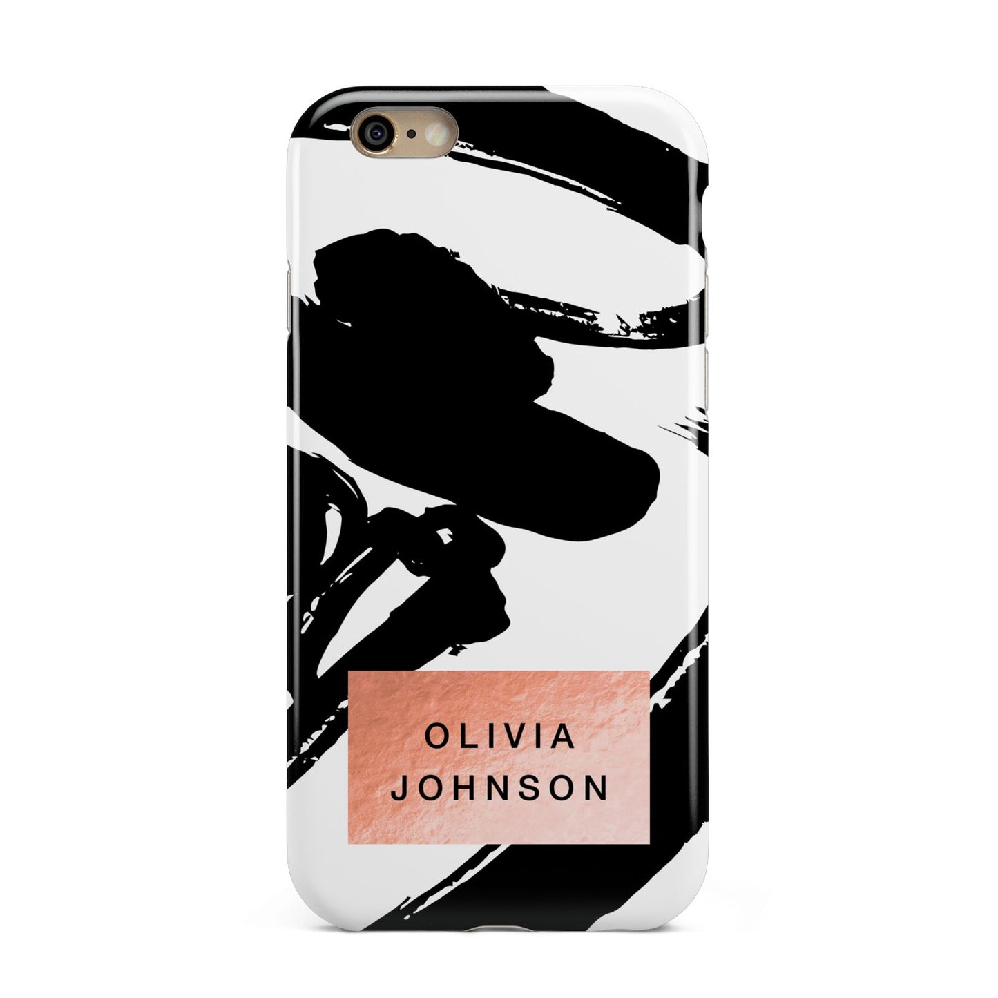 Personalised Black Brushes With Name Apple iPhone 6 3D Tough Case