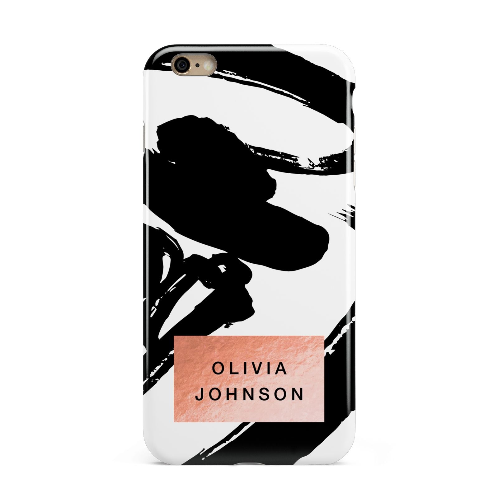 Personalised Black Brushes With Name Apple iPhone 6 Plus 3D Tough Case