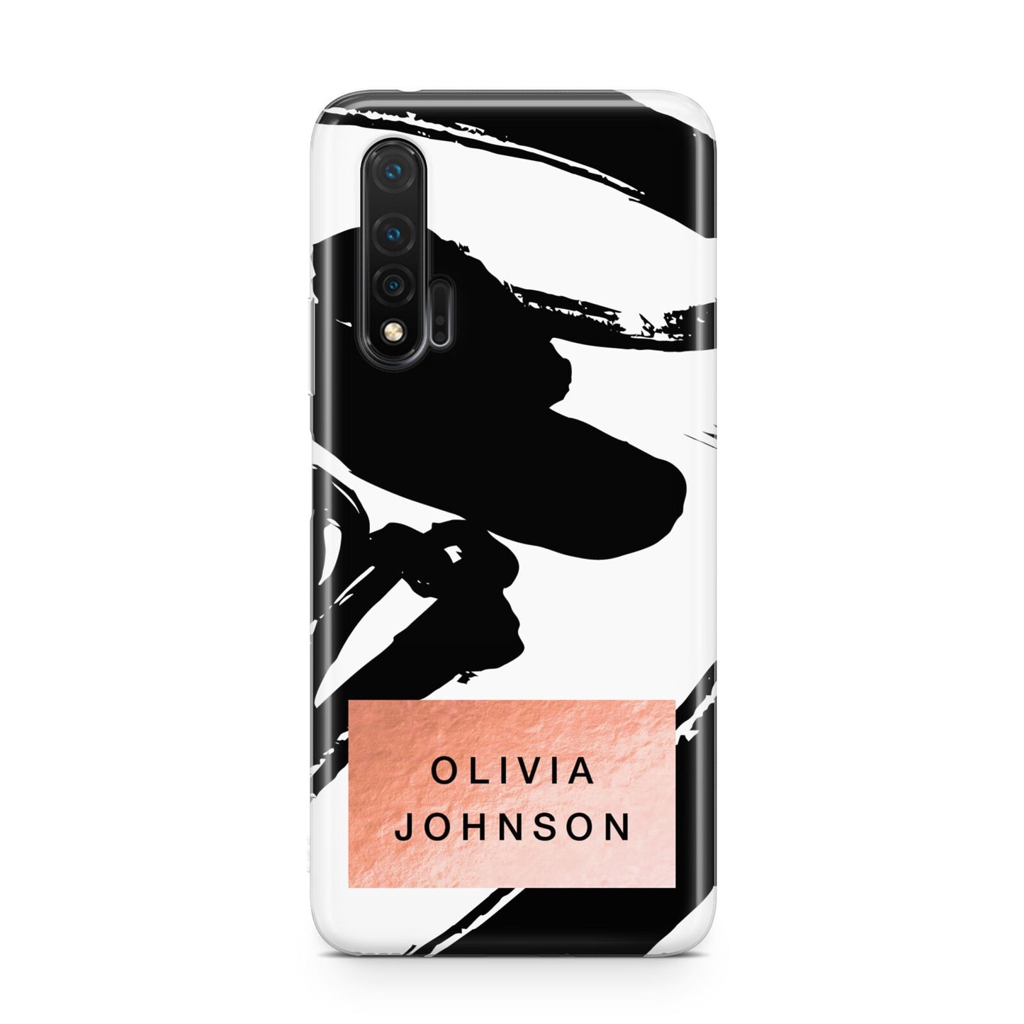 Personalised Black Brushes With Name Huawei Nova 6 Phone Case