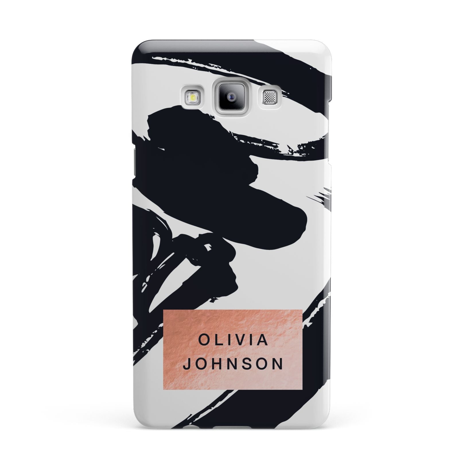 Personalised Black Brushes With Name Samsung Galaxy A7 2015 Case