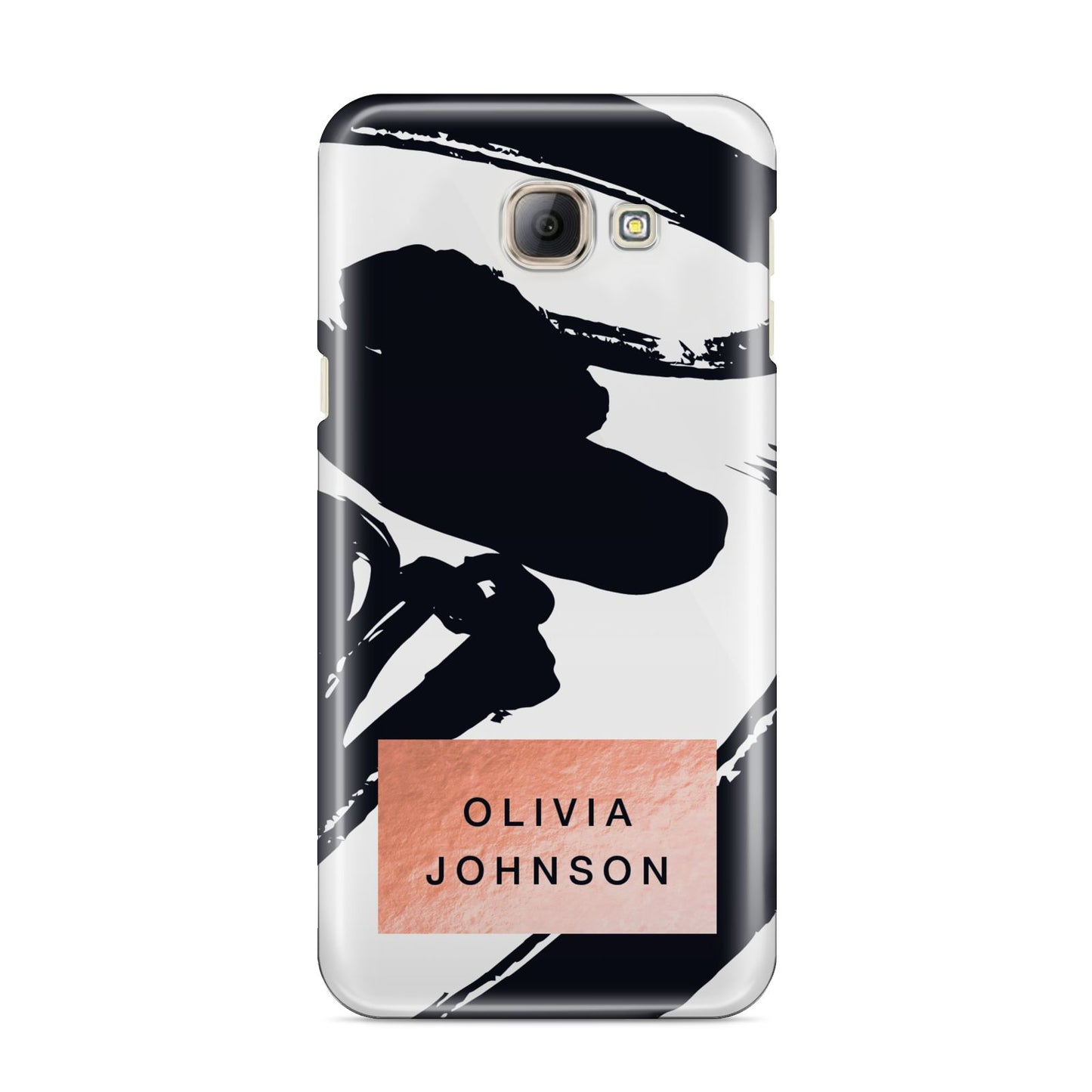 Personalised Black Brushes With Name Samsung Galaxy A8 2016 Case