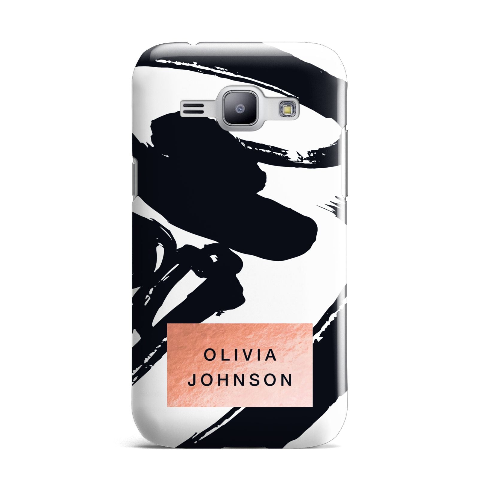 Personalised Black Brushes With Name Samsung Galaxy J1 2015 Case
